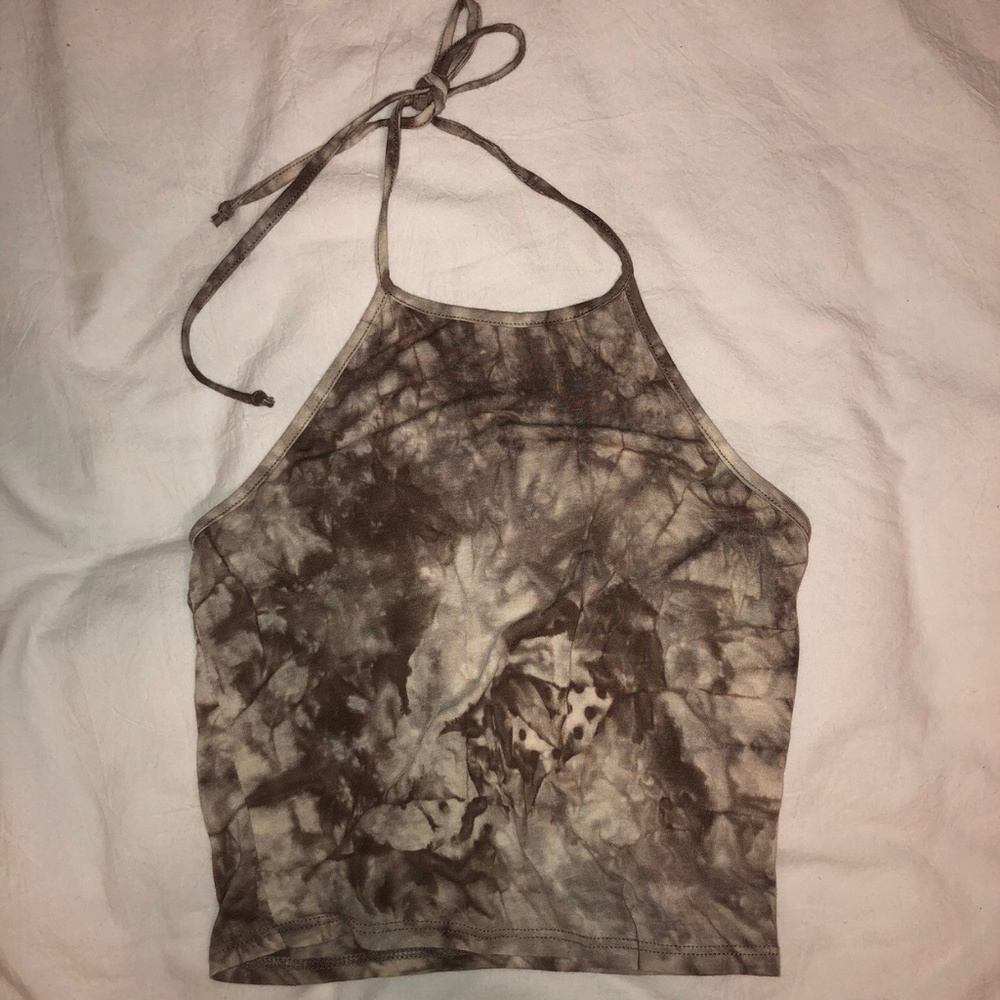 Tie Dye Halter Crop Top